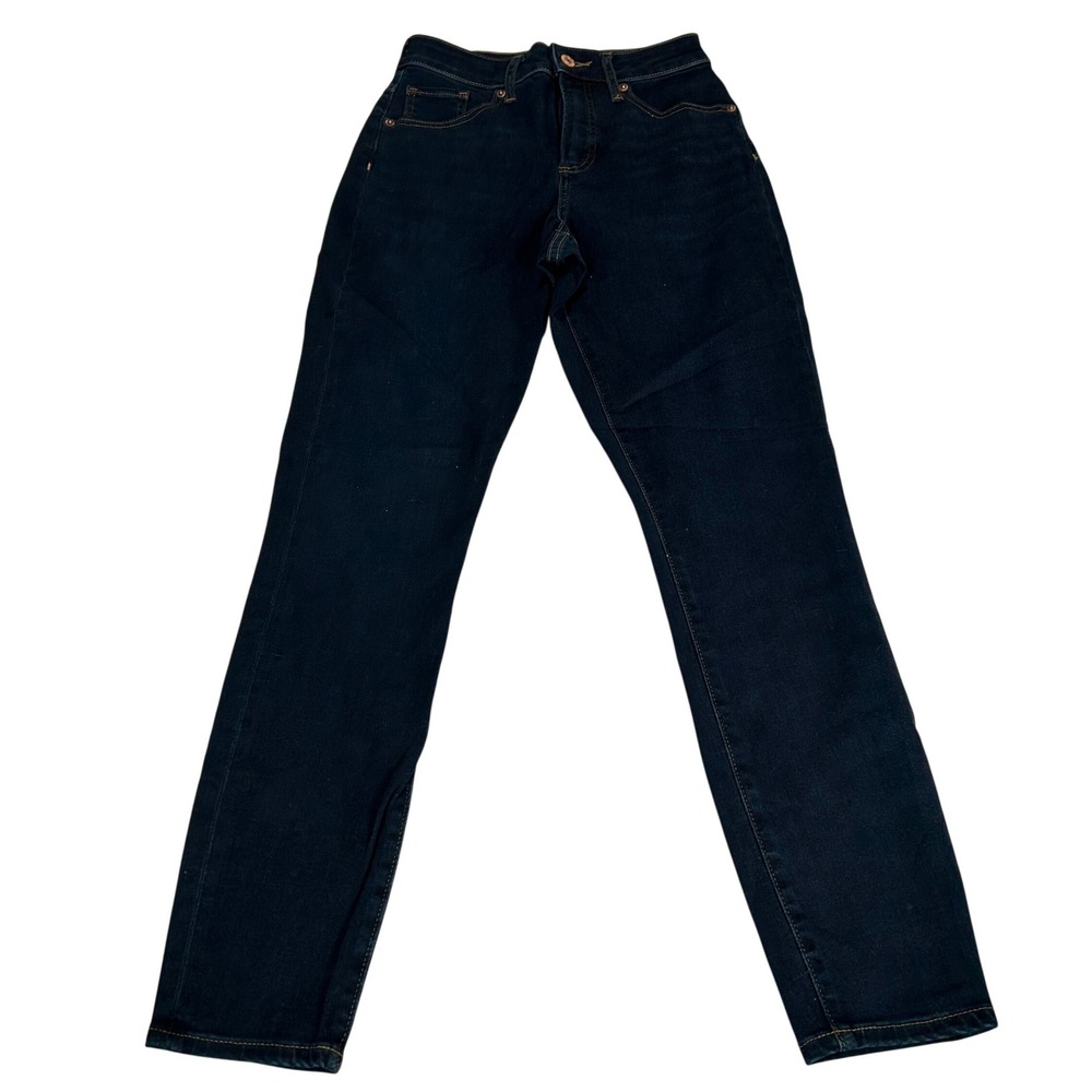 Express Curvy Skinny High Rise Jeans Womens 2R Dark Wash Denim 007190491